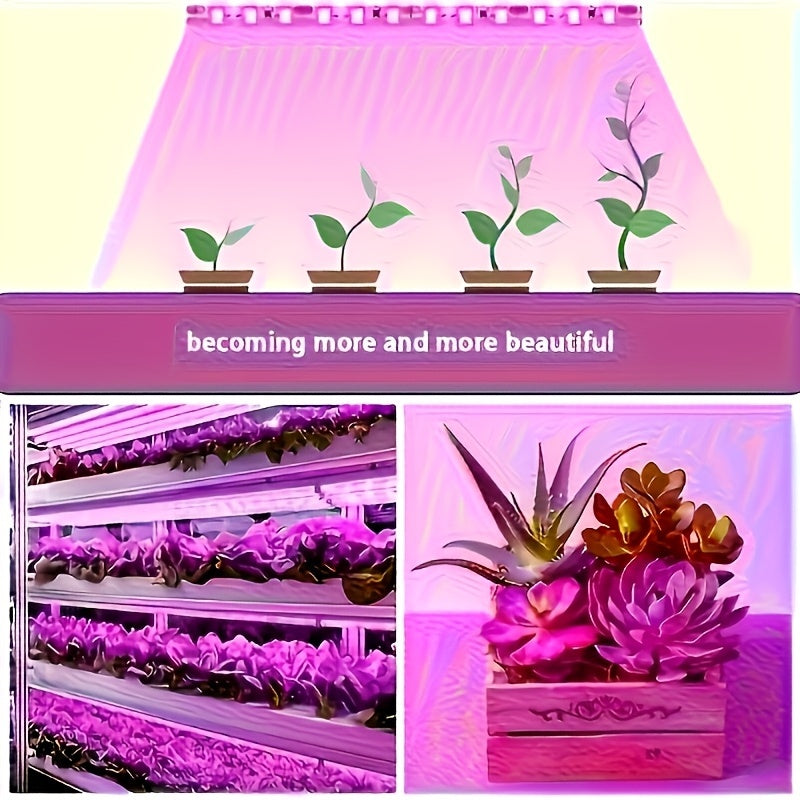 室内植物全光谱LED生长灯带 - 粉紫色，
