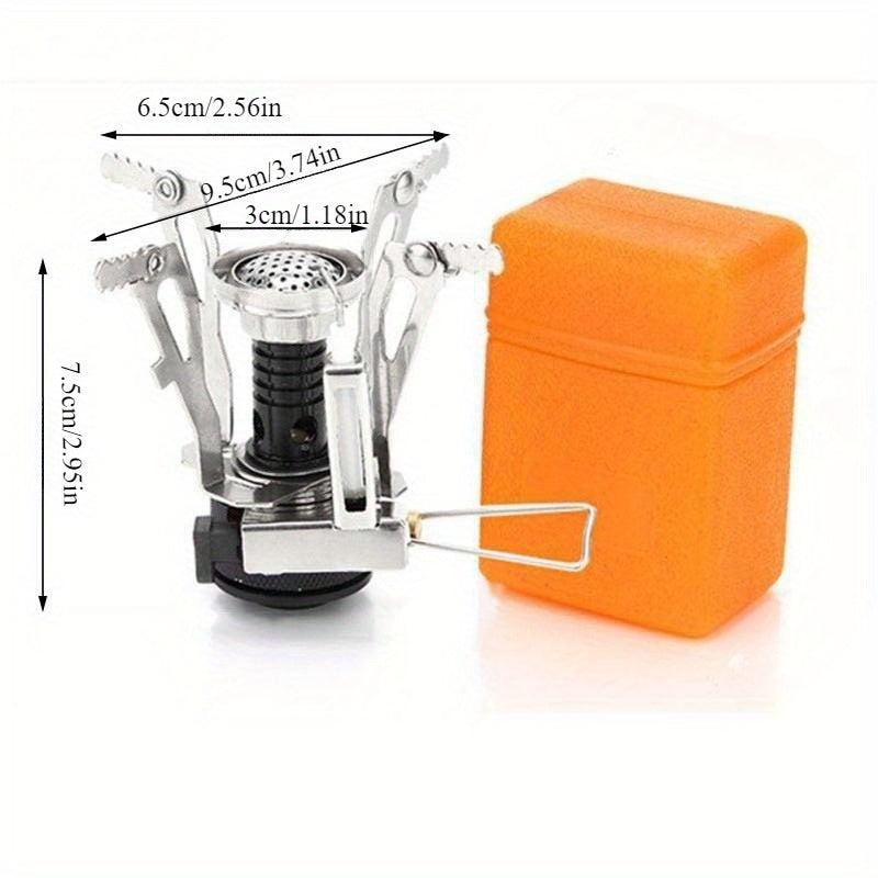 Portable Camping Stove – Windproof & Stable Support Backpacking Stove with Electric Ignition, Compact & Lightweight, Ideal for Outdoor Hiking, Backpacking & Camping Cooking
