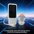 Ultra-Thin Portable Power Bank with Built-in Cable & Fast Charging Suitable for Travel, 10000mAh, USB-C Charger, LED Display, USB-C to USB-C/USB-C to USB- Cable Compatible for Smartphones Tablets Cameras, Compact Mobile Charger