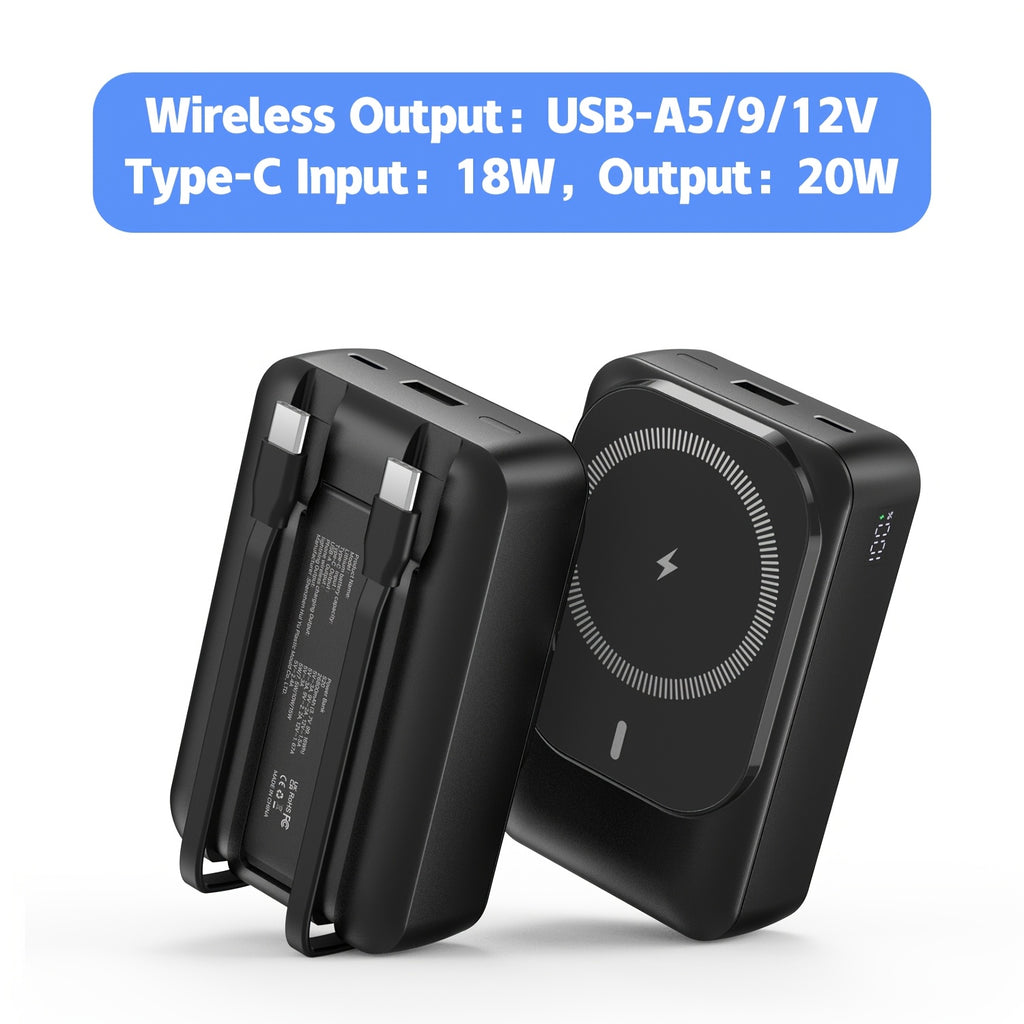 26800mAh Power Bank for Heated Jacket & Vest, 20W USB-C PD Battery Pack with Built-in Cables & LED Display, Portable Charger for Heated Clothing, Phone & Outdoor Use