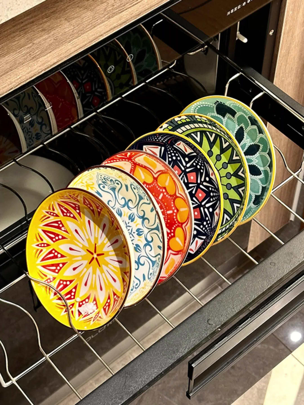 6-Piece Set – Ceramic Bohemian Plates, Salad Plate, Dessert Bowl, Snack Dish, Multi-Functional Kitchen Tableware – Dishwasher, Oven & Microwave Safe – Perfect for Hot Pot, Camping, Picnic
