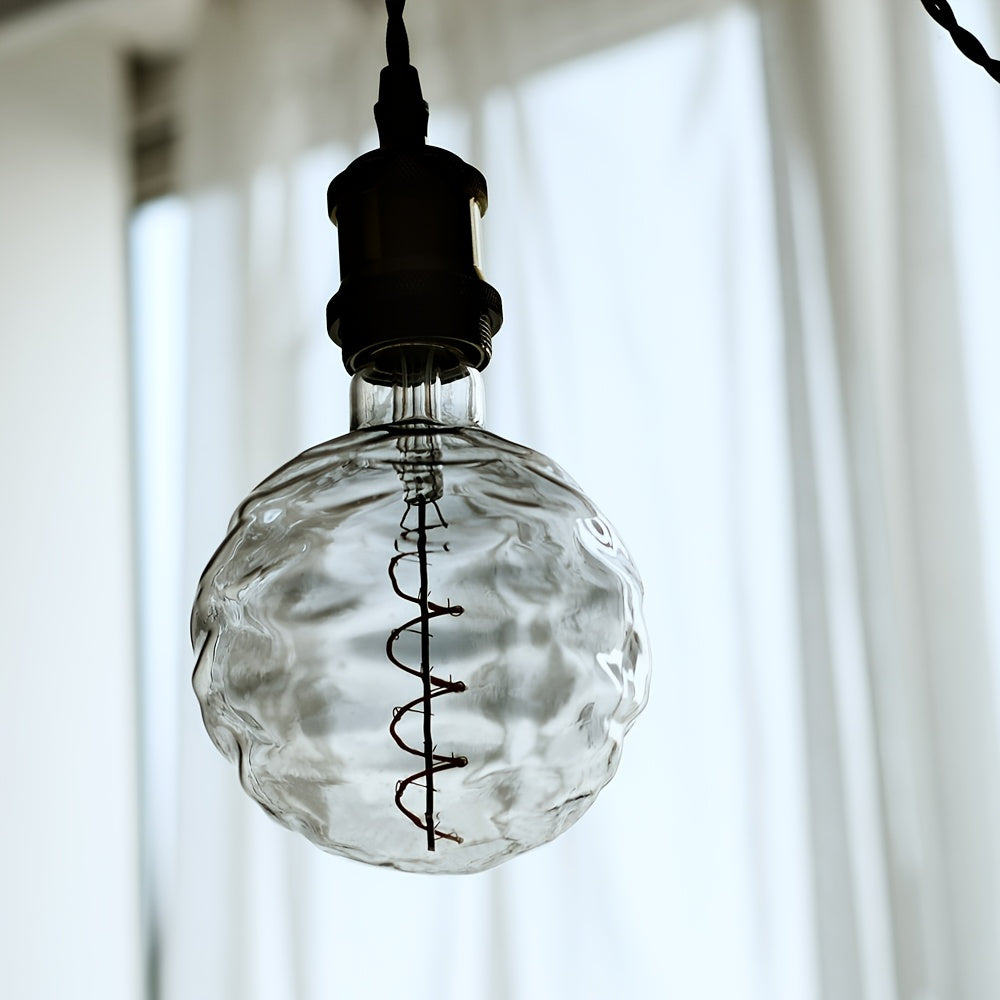 1PC, LED bulb special shape warm light LED bulb 120V 4W 2300K E26 dimmable amber glass gray glass suitable for home chandelier