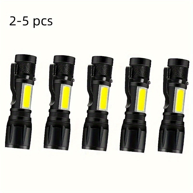 High Power LED Flashlight, Rechargeable Mini Flashlight with Magnetic Base, Self-Defense Light, 5 Lighting Modes, Bright Outdoor Emergency Flashlight, Camping Gear, Compact Pocket Light, High Lumen Multi-Mode Light for Outdoor Enthusiasts