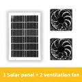 1PC Solar Panel + Dual Fan Kit, Indoor and Outdoor Air Circulation, Solar Powered, Easy to Install, Suitable for Greenhouse, Pet House, Livestock Ventilation and Outdoor Camping (Battery Not Included)