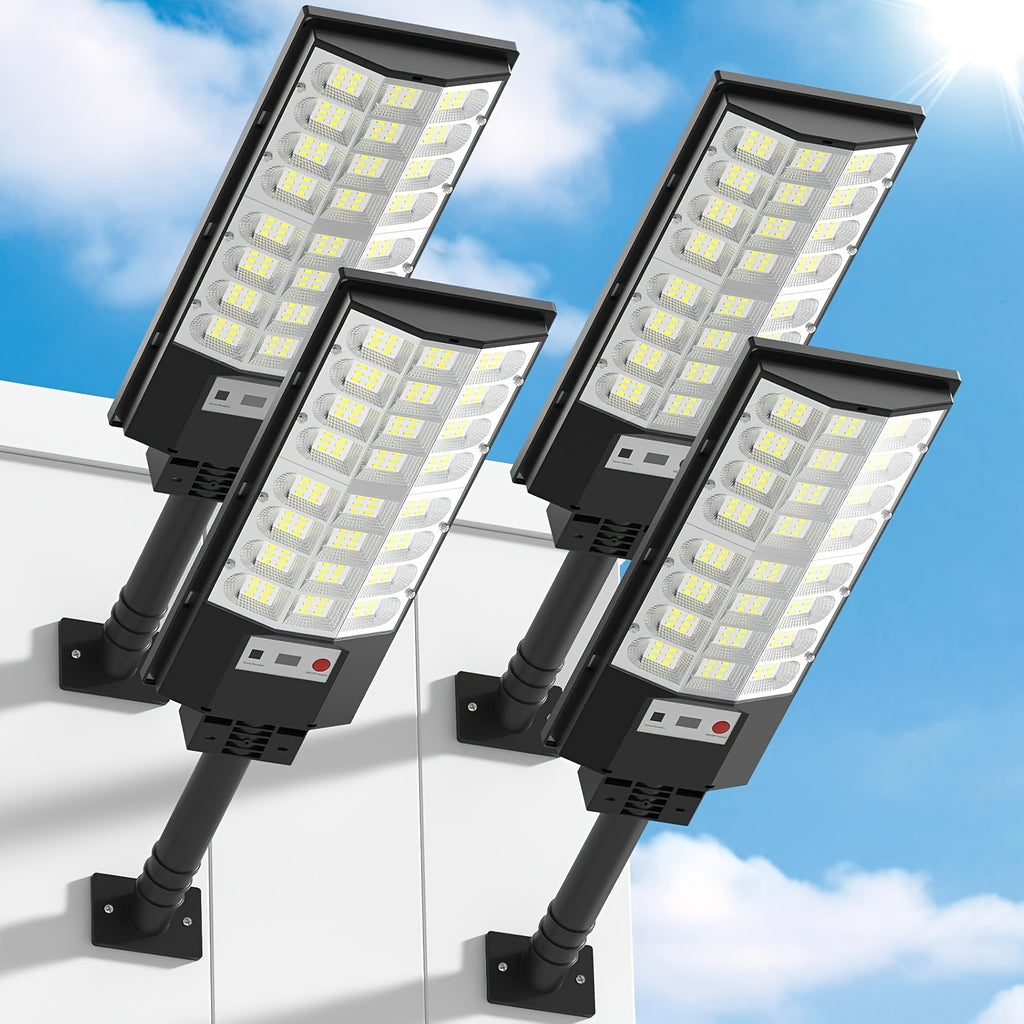 Powerful LED Solar Outdoor Courtyard Street Light, Wide Angle Outdoor Lighting, Super Bright Solar Motion Sensor Street Light, with PIR Motion Sensor and Auto On/Off Switch – Perfect for Street Lighting, Garden, Garage, Backyard, Doorway