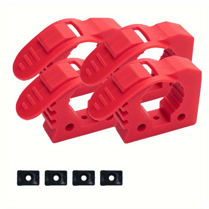 Rubber Clamp Quick Release Shovel Holder with Reinforced Hardware, Mounting Bracket for 1" to 1.6" Diameter Tools, Fits Off-Road Trucks, Trailers, RVs, Boats, ATV, UTV
