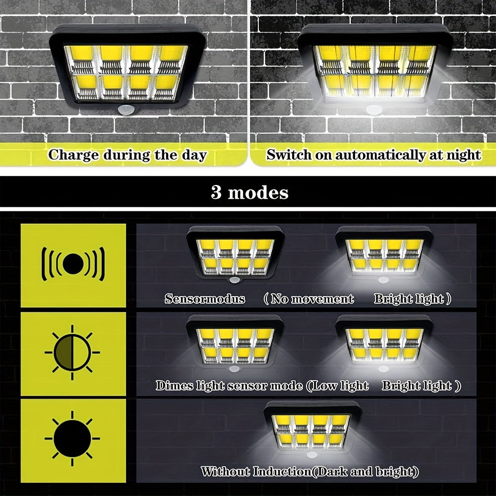 Motion Sensor Solar Courtyard Light, Commercial Street Lighting Outdoor 160 LED Solar Split Wall Light 3 Mode Motion Sensor Garden Street Light Area Lighting Solar Light Garden Villa Security Wall Light