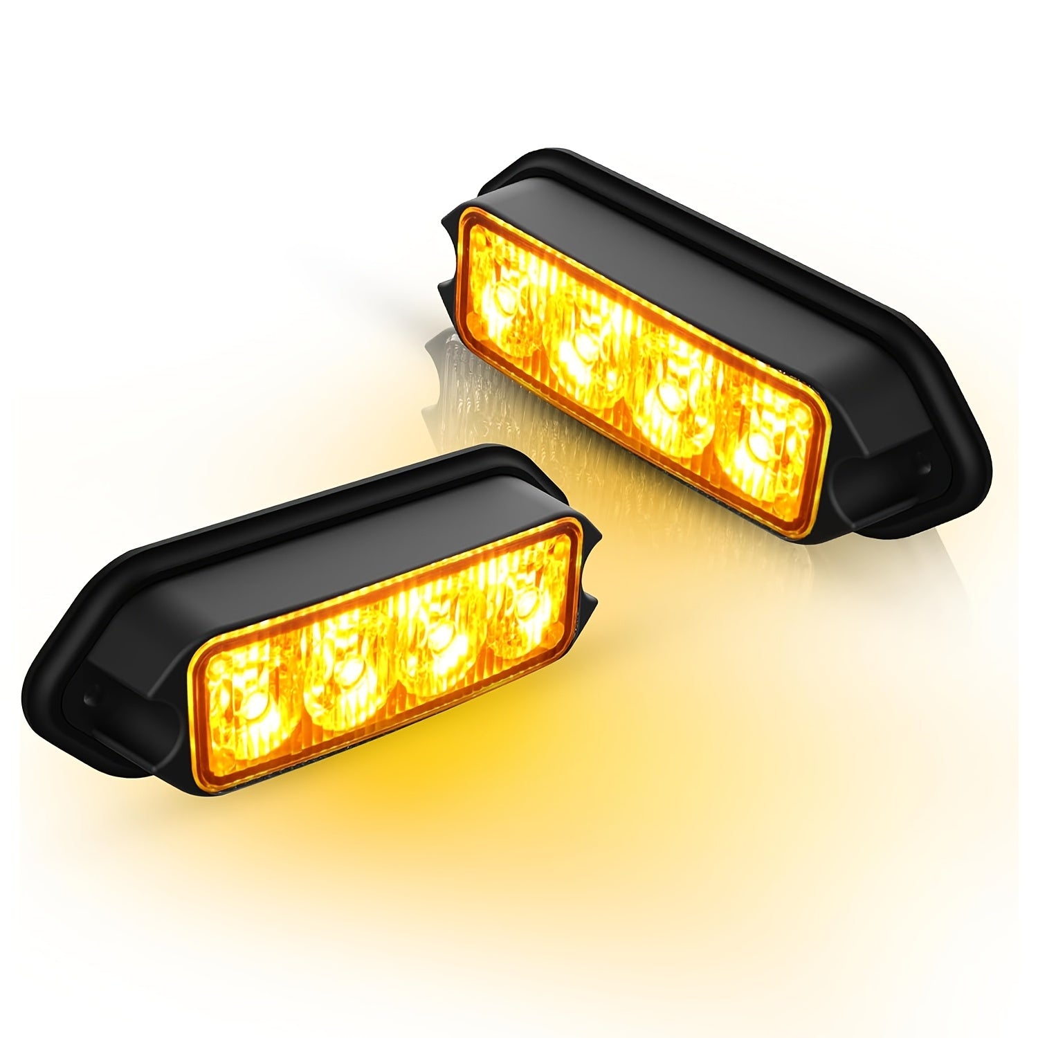 2-Pack Truck Light Bar, Grille LED Strip Light, Trailer Light, Amber Traffic Marker Light