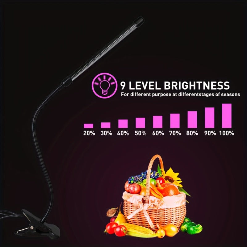 Clip-On Plant Grow Light, Suitable for Indoor Greenhouse Hydroponic System Tent Flower Seedling Plant Lighting