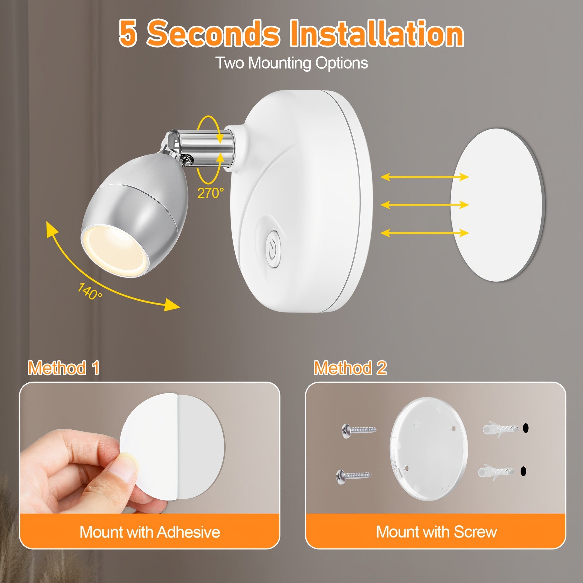4-pack wireless LED spotlight indoor model, battery-powered plant grow light with 3 color temperatures tree lamp, picture frame light with remote control, white decorative light dedicated to displaying artworks/dartboard