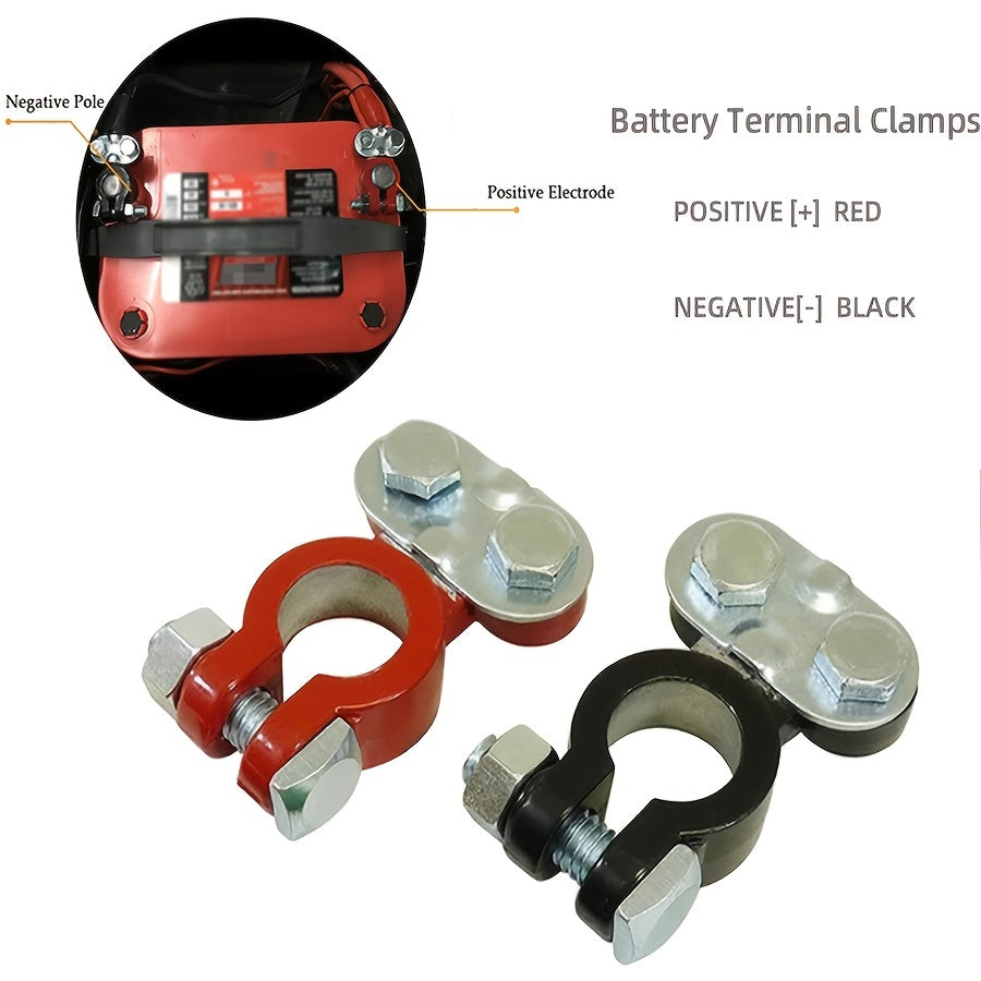 Battery Terminal Connector, 10AWG Wire, Car Battery Tool, Compatible with Cars, Motorcycles and Boats, No Battery Required