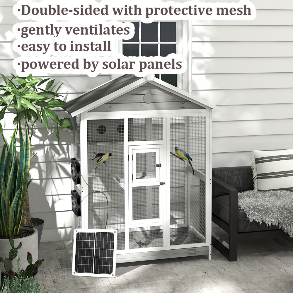 Outdoor Ventilation Fan, Suitable for Chicken Coop and Greenhouse, Equipped with Cable and Installation Tool Kit, 1 Set