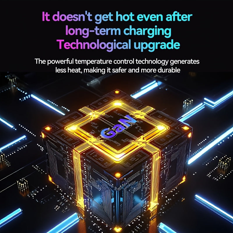 PD3.0 Rapid Charging 35W Gan 3-In-1 - Includes 2 Retractable 47.24inch Cables And 1 Type-C Port, a Versatile Fast Charging Plug Compatible with Multiple Fast Charge Devices, Compact And Portable, Featuring Dual Charging Cables of 47.24inch