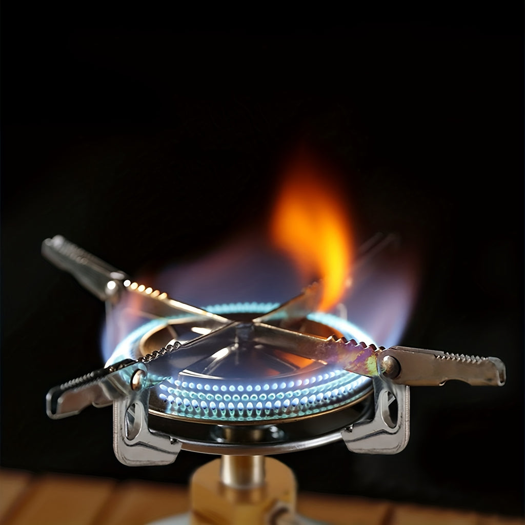 Portable Camping Stove, Compatible with Isobutane Fuel, Ideal for Outdoor Camping, BBQ and Hiking