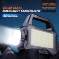 One Rechargeable Portable Solar Flashlight, Multi-Functional Handheld Light, Emergency Flashlight, Rechargeable, Can Be Used as a Power Bank for Mobile Phones, Ideal for Camping & Fishing
