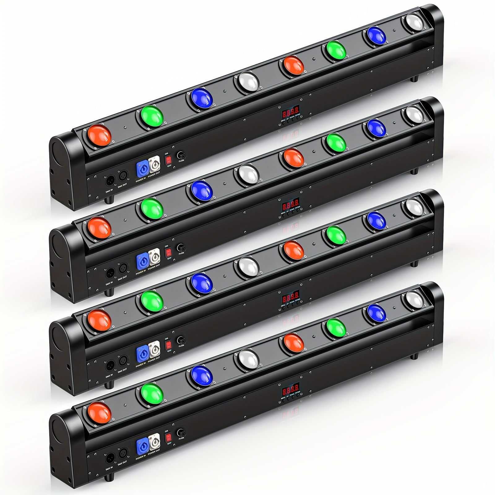 120W RGBW 4-in-1 Moving Head Light LED Stage Light, Suitable for Home Parties, KTV, Clubs, Bars, Weddings, DJ, Christmas, Halloween, Wall Washer Light
