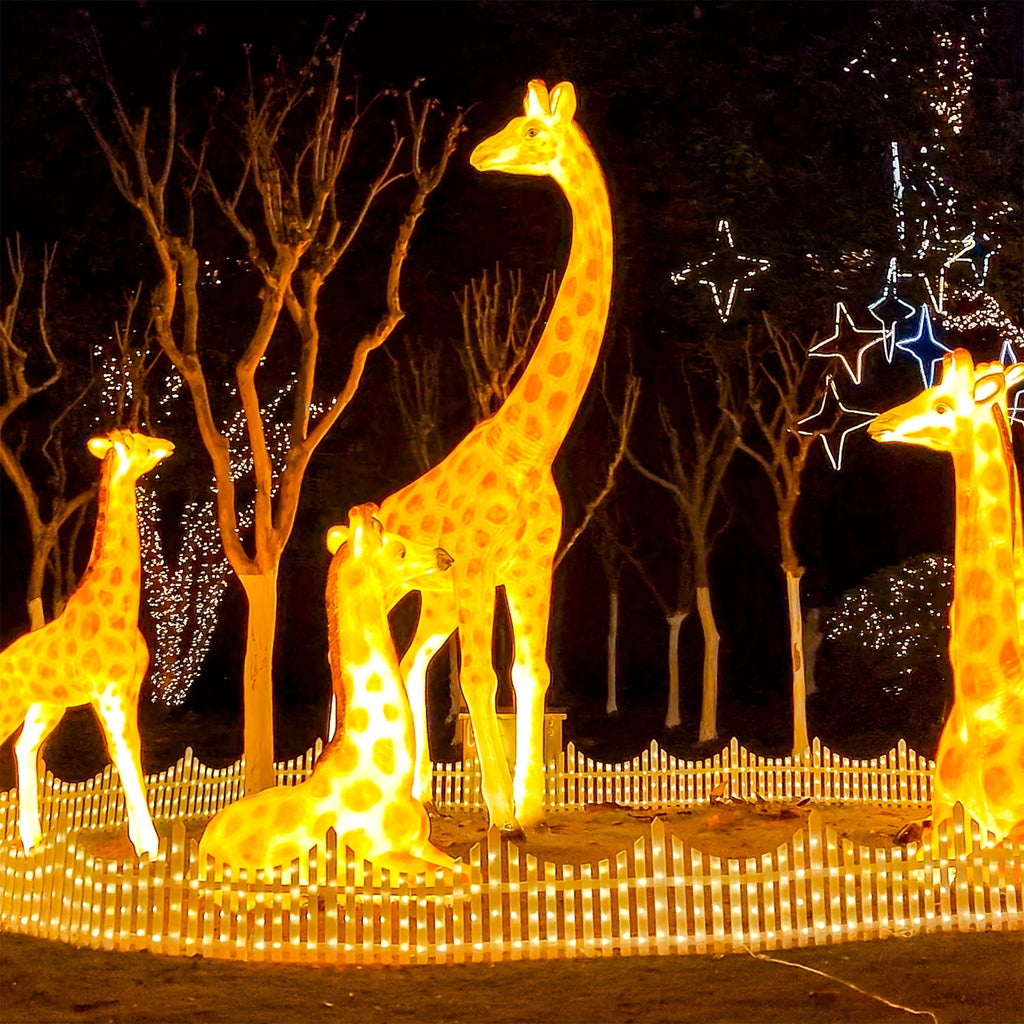 8-Piece Set, Each Size Width 13.78 Inches, Length 11.22 Inches, Solar Fence Light Outdoor Garden Decoration, Christmas Flashing Light Decor, Colorful LED Glowing Lantern, Courtyard Villa Decorative Light, Protection Rating IP44