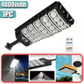 Solar Street Light – Outdoor Security Lighting, Motion Sensor Outdoor Light, Commercial Parking Lot Lighting, Night to Morning, LED Street Light, Home Garden Lighting, with Remote Control, Solar Powered, No Installation Required