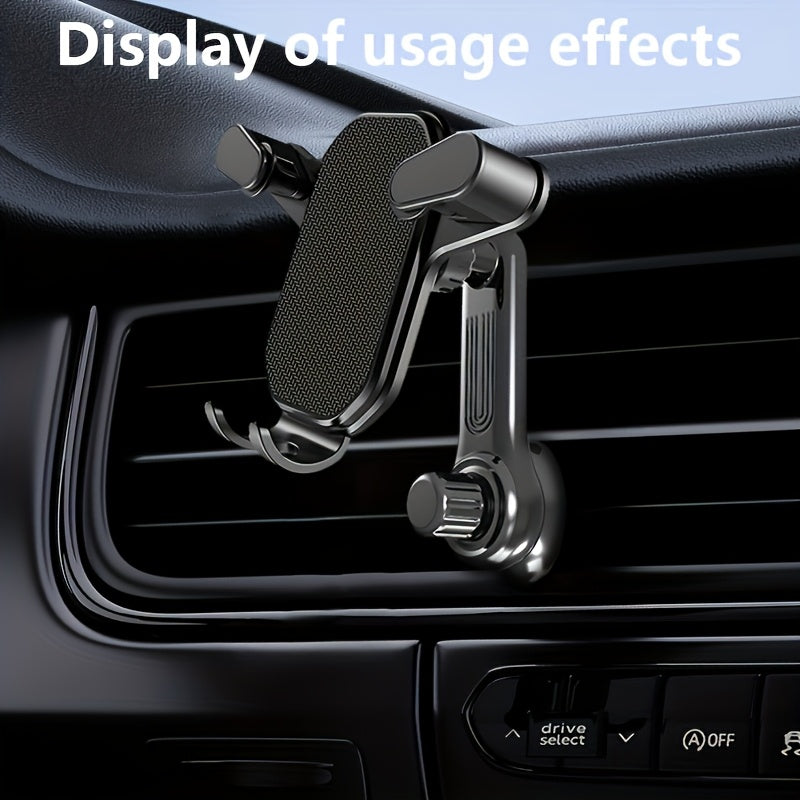 Upgraded Universal Car Phone Holder, ABS Material, 360° Rotating Breathable Handle, Suitable for All Vehicles, Stable & No-Shake Navigation Mount