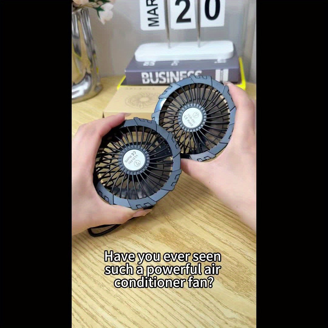 Wearable USB Workwear Cooling Fan Accessory, 9 Blades 3 Speed Adjustable Work Jacket Fan, Brushless Motor, Super Large Airflow Cover, Detachable 3.54 Inch Aperture, Universal Fit for All Work Clothes, 5V USB Cooling Fan