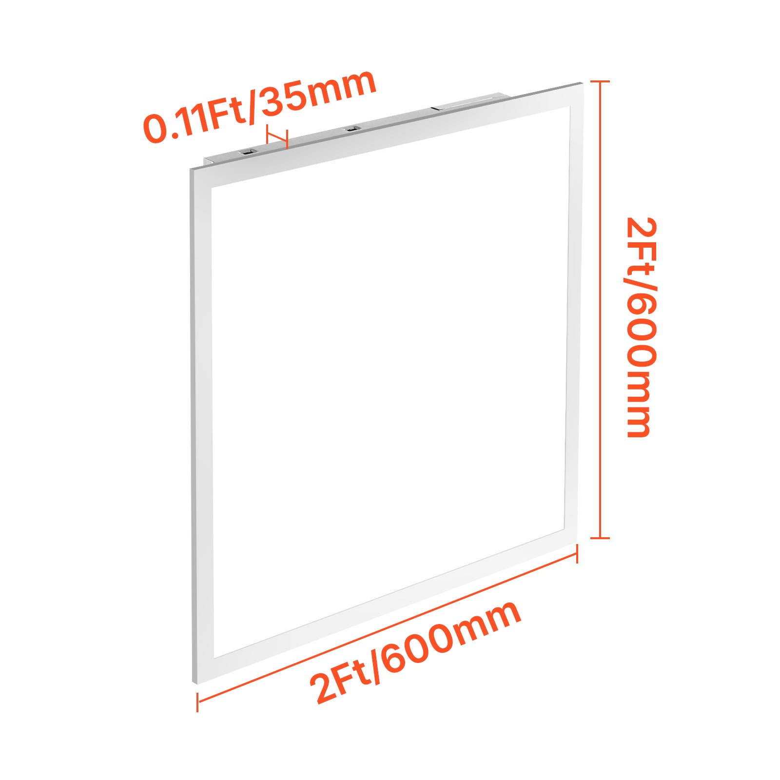 VEVOR 2x2 ft LED Flat Panel Light, 5700 Lumens, Recessed LED Ceiling Fixture, 3 Color Options 3000K/4000K/5000K, 25W/30W/40W, 0-10V Dimmable, Ultra-Slim Design Suitable for Home Kitchen, 4-Pack