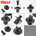 60pcs Universal Car Retainer Clips Kit 8mm Plastic Rivet Fasteners, Suitable for Fender Liners, Splash Shields, Trunk, Bumper, Door Trim Strips, Fits Toyota Kia Nissan Yamaha Ford Focus, Body Repair & Installation Accessories
