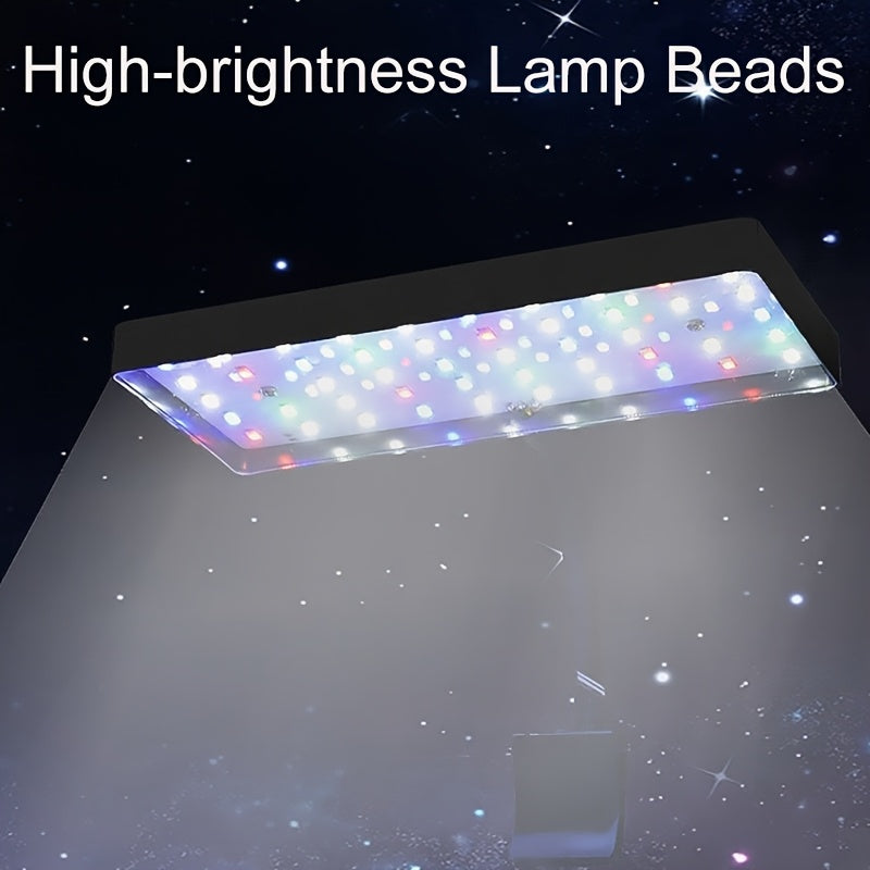 Full Spectrum Aquarium LED Light, Dimmable Brightness 360° Rotatable Fish Tank Aquatic Plant Grow Light