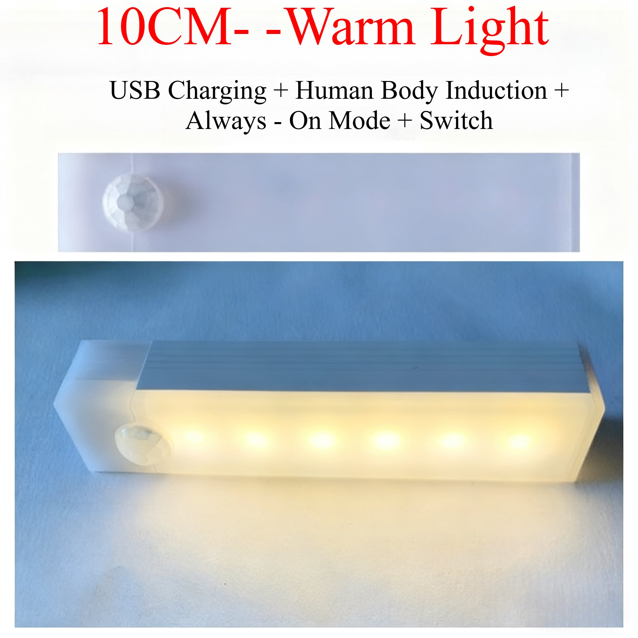 2026 hot sale rechargeable smart motion sensor light, motion sensor LED light strip, with magnetic adhesive and USB-powered smart lighting - wireless floor/ceiling/wall light/cabinet light, suitable for kitchen, wardrobe, staircase