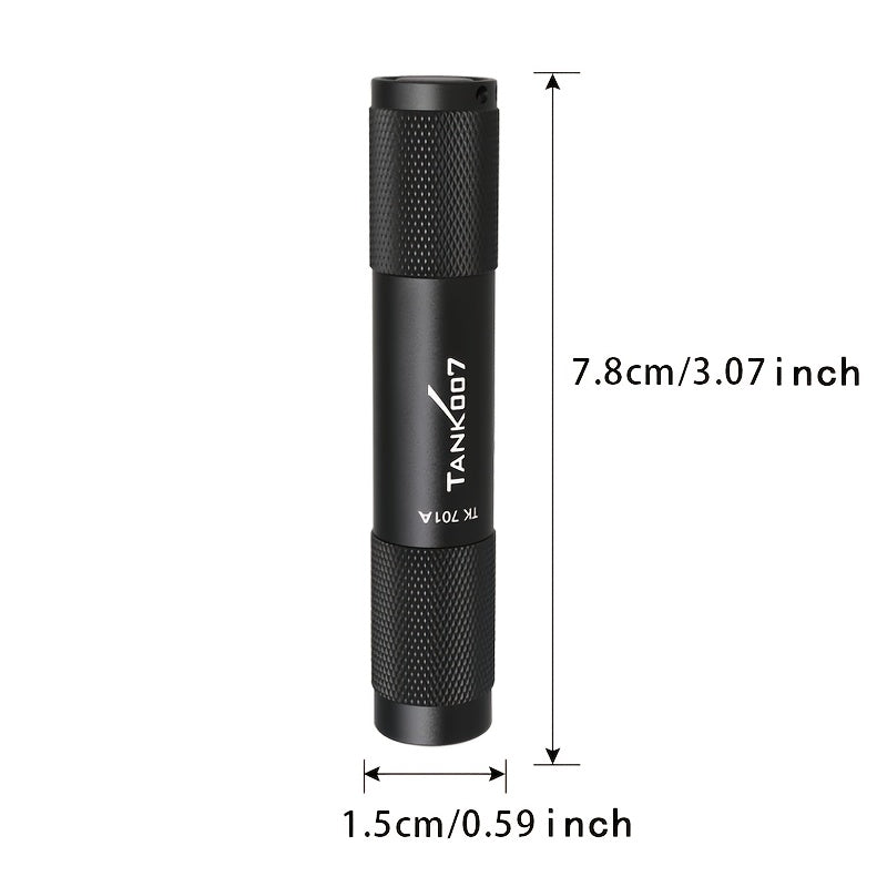 Mini Portable LED Flashlight, Household Keychain Pocket Size, Aluminum Alloy Body, Compatible with AAA Batteries, Ideal for Power Outage Backup, Night Repair and Outdoor Activities