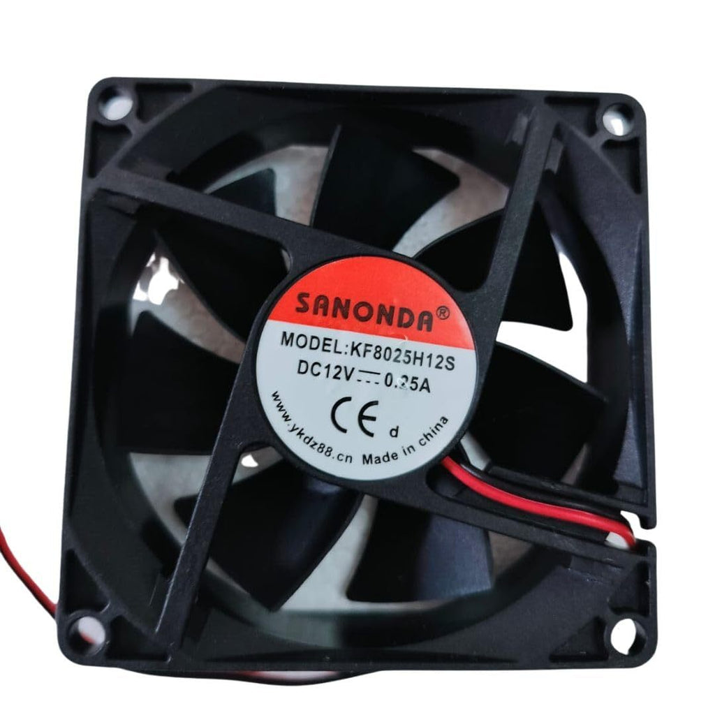 80mm x 80mm x 25mm 12V Cooling Fan, Ultra Quiet High Efficiency Heat Dissipation Fan with Excellent Cooling Performance