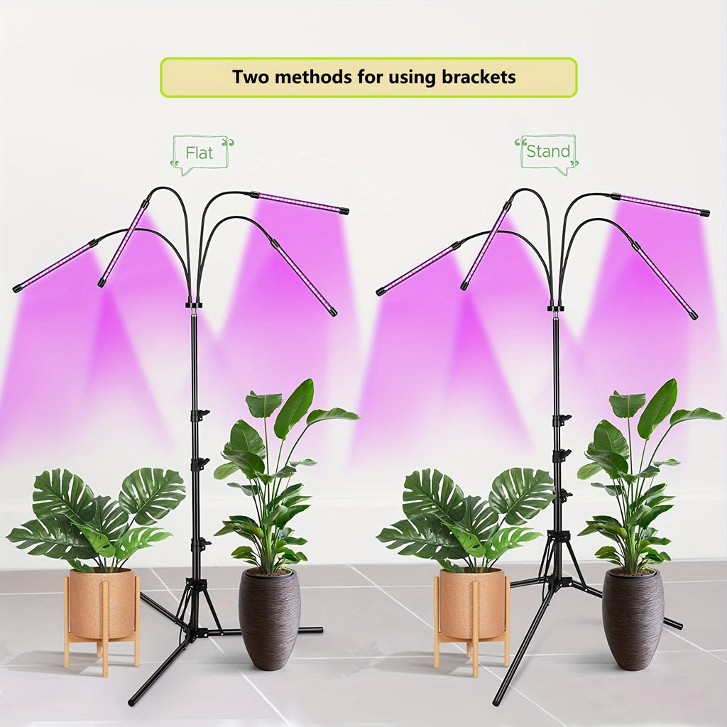 LED Plant Grow Light, 3 Color Modes Dimmable, 4/8/12H Timer, Full Spectrum Grow Lamp for Home Vegetable and Flower Planting