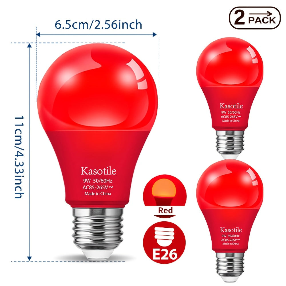 Colored bulb 9W E26 base, suitable for Halloween, Christmas parties, holiday lighting, colors available in blue/red/green/purple/orange/pink