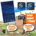 Solar Fan Ventilation Set, Outdoor Air Circulation Exhaust System for Courtyard, Flower Shed, Chicken Coop, Greenhouse, Cabin, Pet House and Window Use