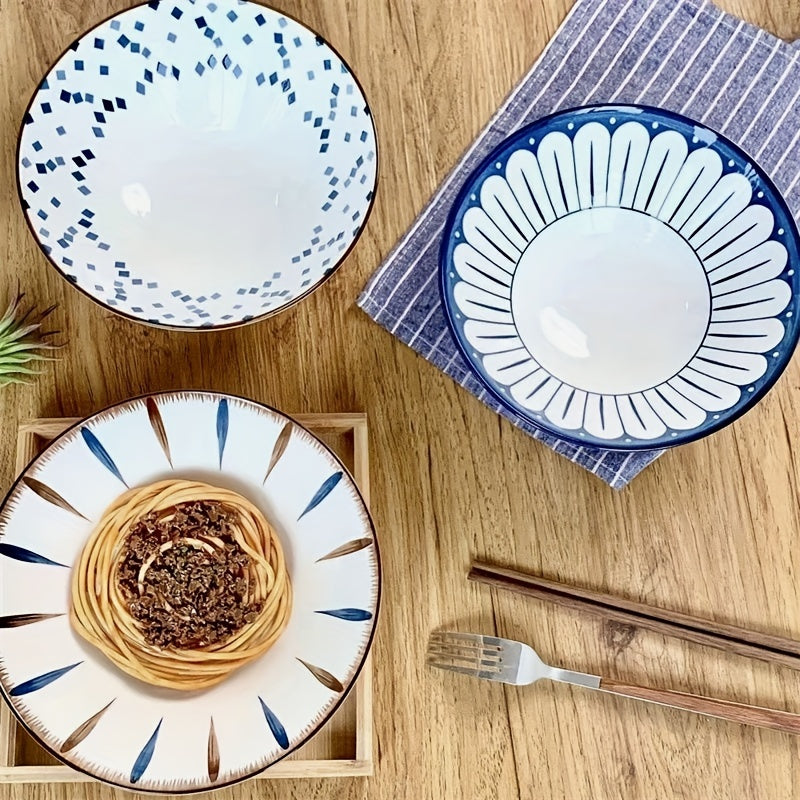 2/4pcs Japanese Ceramic Ramen Bowl, 8-Inch Set of Conical Noodle Soup Bowls – High-Appeal Ceramic Instant Noodle Bowls – Perfect for Home Kitchen, Restaurant, Hotel, Ramen Shops – Kitchenware, Tableware Accessories