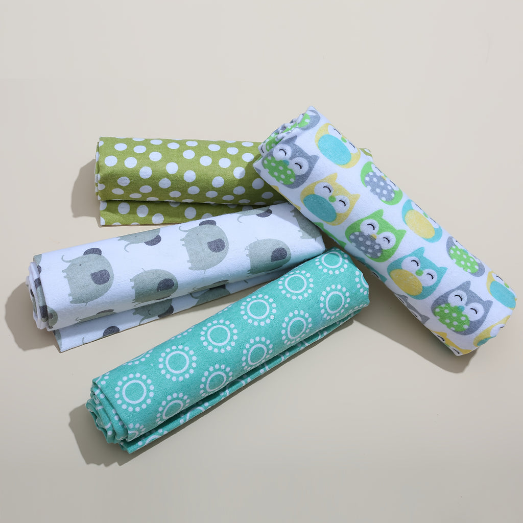 4pcs 婴儿包布舒适盖毯新生儿襁褓巾