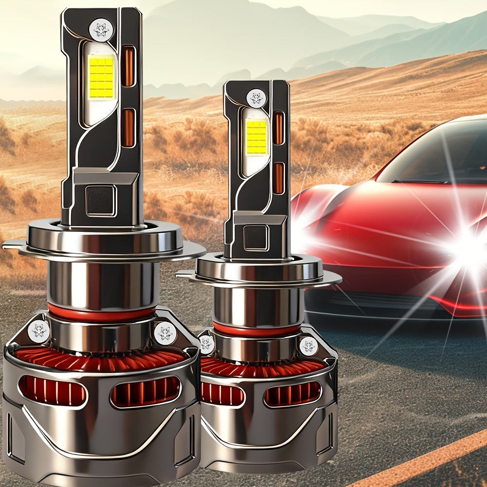 B05 Vehicle LED Light Kit (2-Pack), 54000 Lumens, Super Bright, Long-Lasting Durability, 7500K White Light, Compatible with 99% of Vehicles, H4/9003/HB2 Socket, 850% Brightness Increase, Ensures Consistent Illumination, No Battery Needed