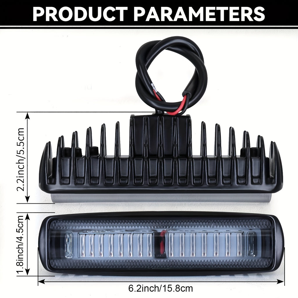 1/2-Pack LED Forklift Safety Area Light Bar, Linear LED Straight Line Light, Bracket Mounted, Wide Voltage Hardwired Available, Red Yellow Blue Optional