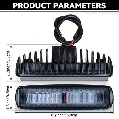 1/2-Pack LED Forklift Safety Area Light Bar, Linear LED Straight Line Light, Bracket Mounted, Wide Voltage Hardwired Available, Red Yellow Blue Optional