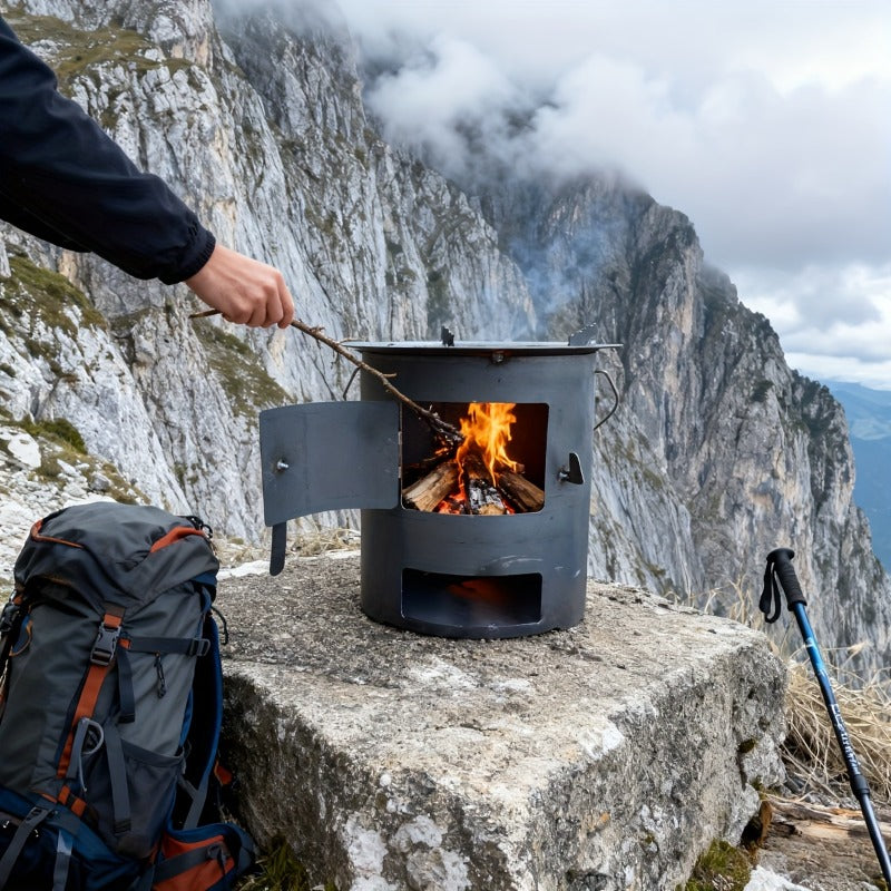 Outdoor Stove, Cooker, Leisure Camping Stove, Portable Outdoor Stove, Tea Cooking, Heating & BBQ, Cooking, Picnic, Heating, Grilling & Camping, for Christmas, Halloween, Easter & Thanksgiving.