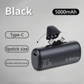 Aikeing 5000mAh 迷你行動電源，手機充電解決方案，iPhone 充電器，Type-C 相容行動電源，具備 LED 數位螢幕，適用於 iPhone 16/16 Plus/15 Pro/15 Pro Max/iPad Pro/Android 裝置