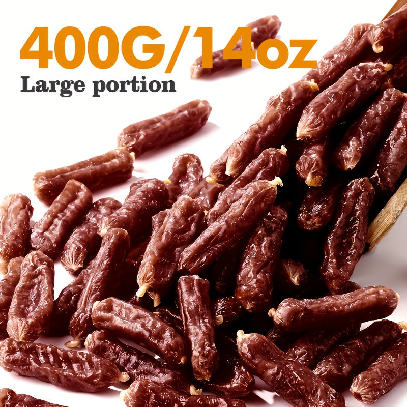 Mora Pets 狗狗適用 200/400g 軟質咀嚼鴨肉香腸 | 新鮮肉、高蛋白、適合小型、中型和大型犬的完美正向獎勵訓練零食