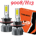 9008 H13 TXBILMOO 2-Pack Combo LED Headlight Bulbs High/Low Beam Set Bright White 10000 Lumens