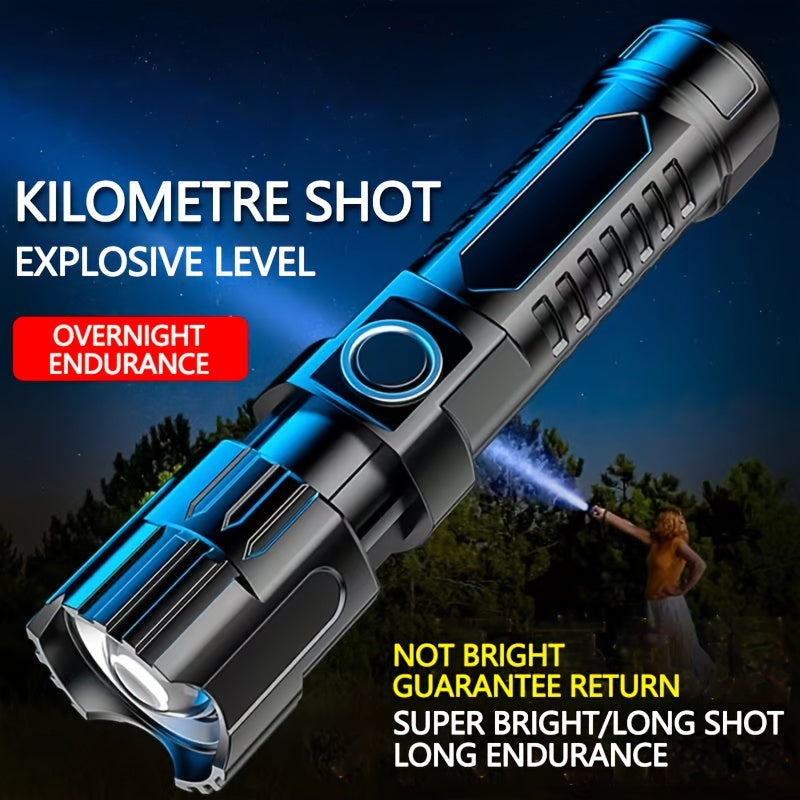 1PC Outdoor Flashlight IP65 Waterproof Portable Camping Light for Home Adventure Daily Use
