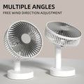 Portable 6 Inch USB Rechargeable Mini Fan with Stand, 1800mAh Battery, Personal Cooling Fan for Desktop, Home Office, Dormitory and Bedroom