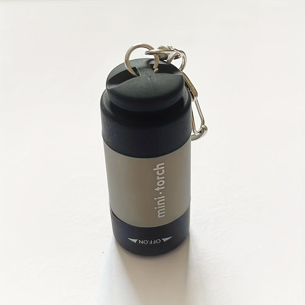 USB rechargeable portable flashlight keychain mini powerful light, camping ultra-bright lamp, outdoor equipment, IP44 protection rating