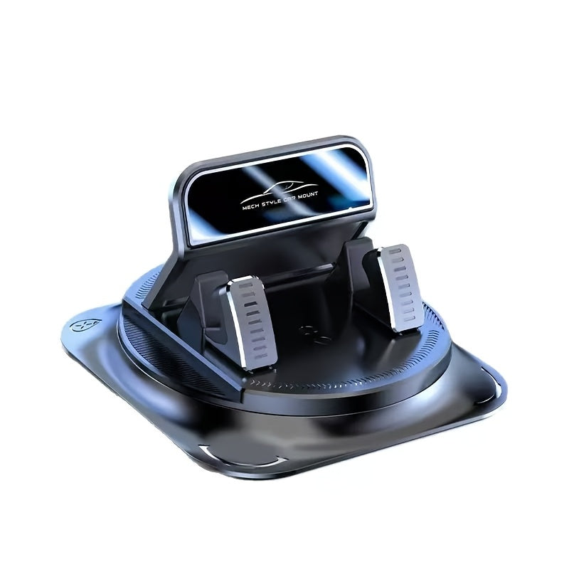 A 360-Degree Rotating Car Phone Holder Made of ABS Material, Equipped with Anti-Slip Pads. It Is Suitable for Use in Cars, Offices, And on Computer Desks at Home, Without Battery