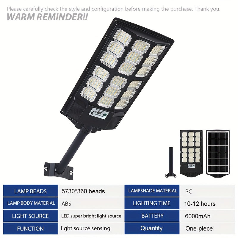 2 Pack / 1 Pack - Super Bright LED Solar Street Light, Outdoor Wall Lighting, Wide Angle Courtyard Light, with Motion Sensor and Remote Control Wall Light - Ideal for Commercial Streets, Parking Lots, Courtyards, Gardens, Garages, Farms