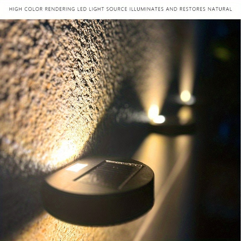 KEWEN New Solar Round Wall Light, Simple and Easy-to-Use Design, Equipped with LED Smart Sensor Light Control Function, Providing You with an Intelligent Lighting Experience.