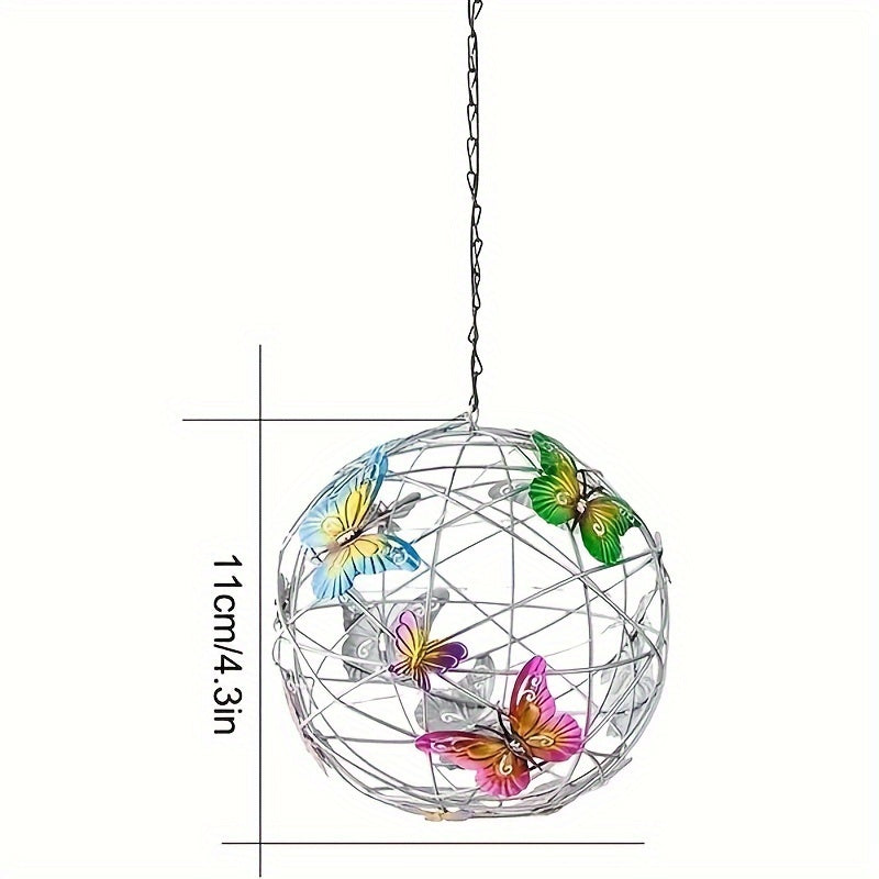 Solar Outdoor Butterfly Ball Light Small Butterfly Style Old