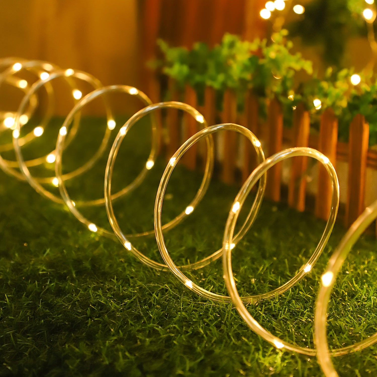 Solar LED string light, 50/100/200/300 Christmas fairy colorful tube lights, suitable for patios, gazebos, trampolines, pathways, swimming pools, garden decoration, Christmas parties, Halloween party decorations, Easter decorations